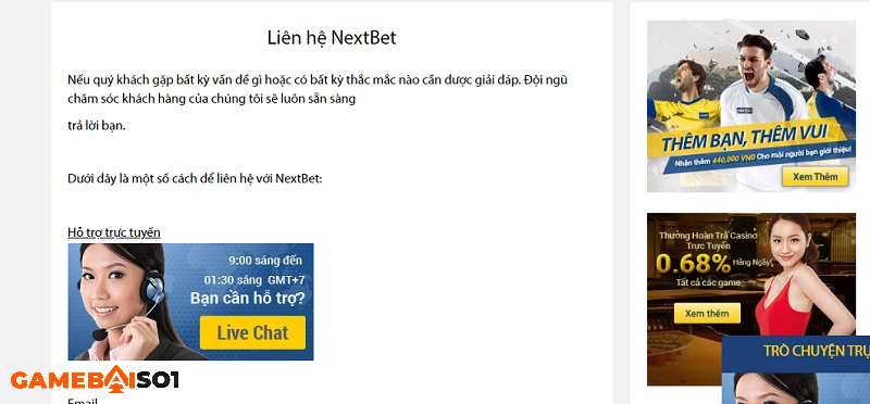 Đội ngũ nhân viên NextBet luôn sẵn sàng phục vụ anh em mọi lúc