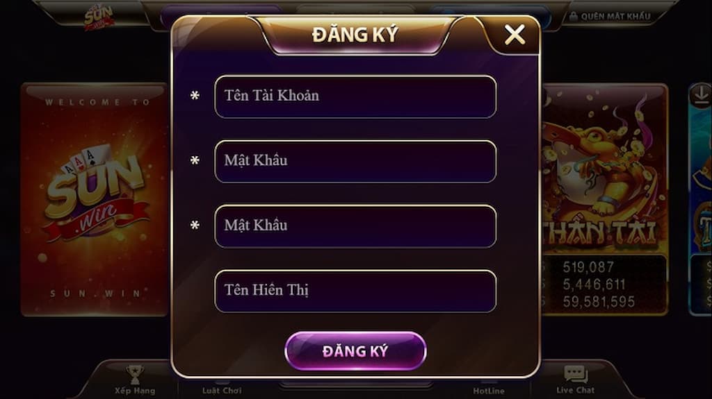 ĐĂNG KÝ SUNWIN - CỔNG GAME SUNWIN