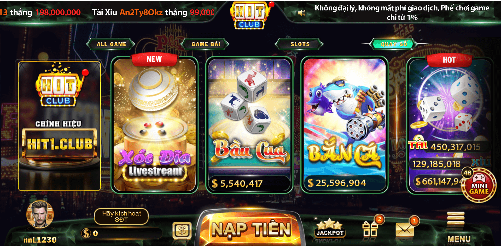 game bài hot tại hit club