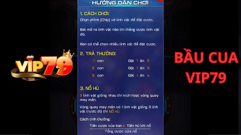 Cách chơi bầu cua Vip79