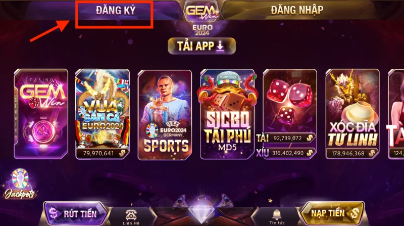 Đăng ký Gemwin - cổng game uy tín hàng đầu