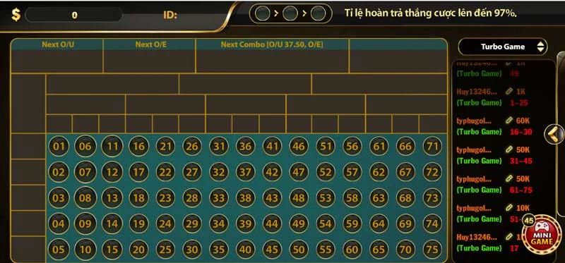 Chẵn/Lẻ (Next O/E) trong Number game Gemwin